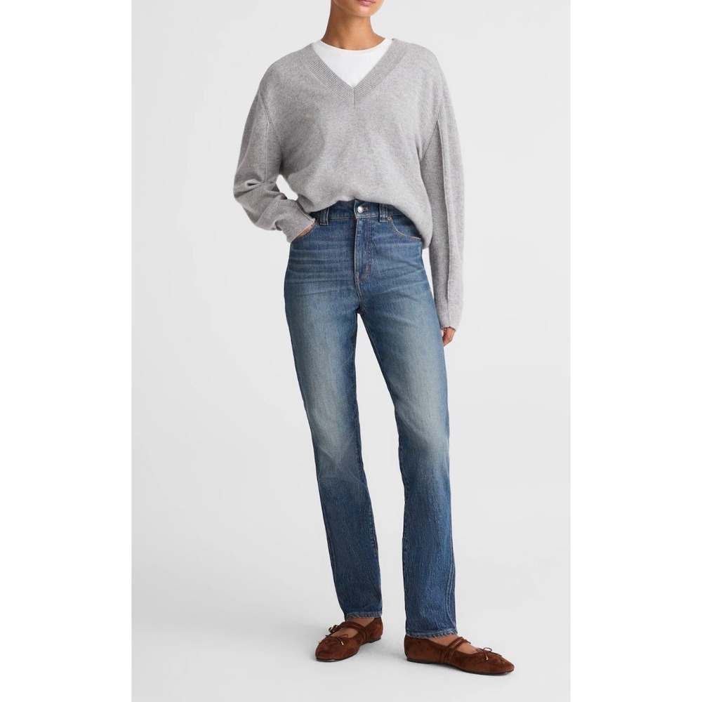 Madewell Perfect Vintage Straight Jeans 26 Blue High Rise Stretch Denim Women's